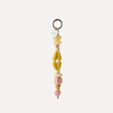 BEADED CHARM - Mustard & Soft Pink