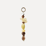 BEADED CHARM - Lime & Brown