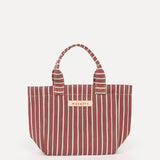 Micro Tote - MERLOT STRIPE