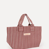 Mini Tote - MERLOT STRIPE