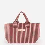 Mini Tote - MERLOT STRIPE